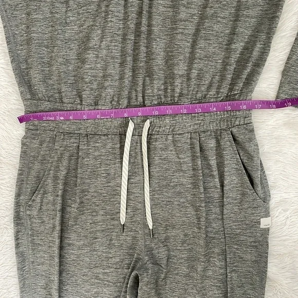 Vuori Lux Henley Jumpsuit Long Sleeve Heathered Grey Medium - Picture 6 of 11